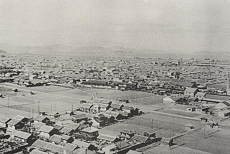 笠山より駅の方面の展望 1935年