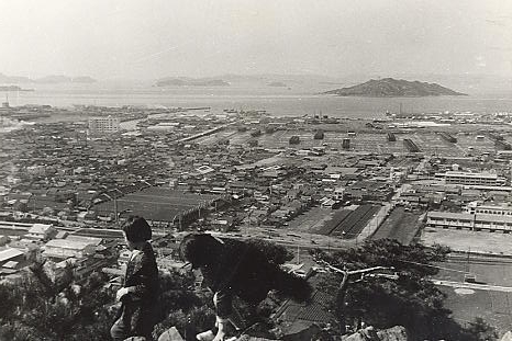 笠山より市街展望　1958年