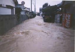 平成１６年台風２３号による綾川の溢水３