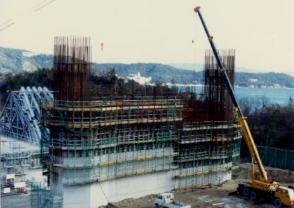 下津井瀬戸大橋南橋台　1982年