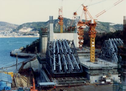 下津井瀬戸大橋南橋台　1982年