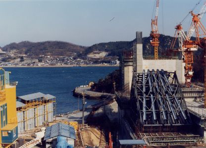 下津井瀬戸大橋南橋台　1982年