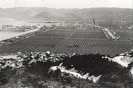 常盤公園より港頭地帯の展望　1943年