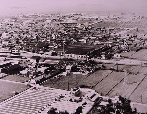 市街地展望（笠山より）　1952年