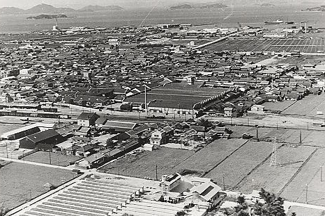 笠山から市街展望　1953年