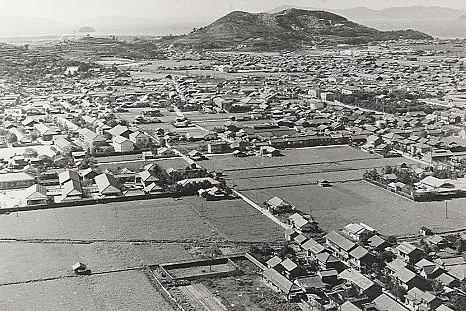 笠山から市街展望　1953年