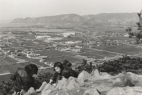 笠山より市街展望　1958年