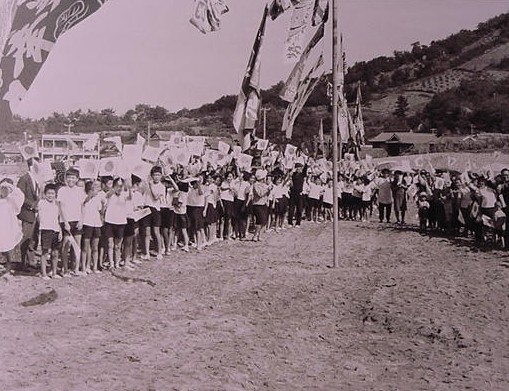 番の州埋め立て（瀬居島が陸続きとなる）　1968年