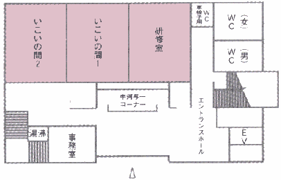 ふれあい会館１階の案内図