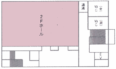 ふれあい会館2階の案内図