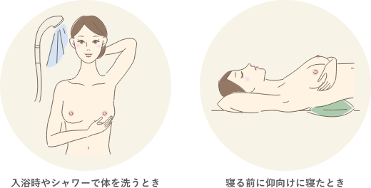 乳房の状態を日ごろからチェック