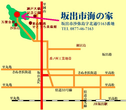 坂出市海の家の地図