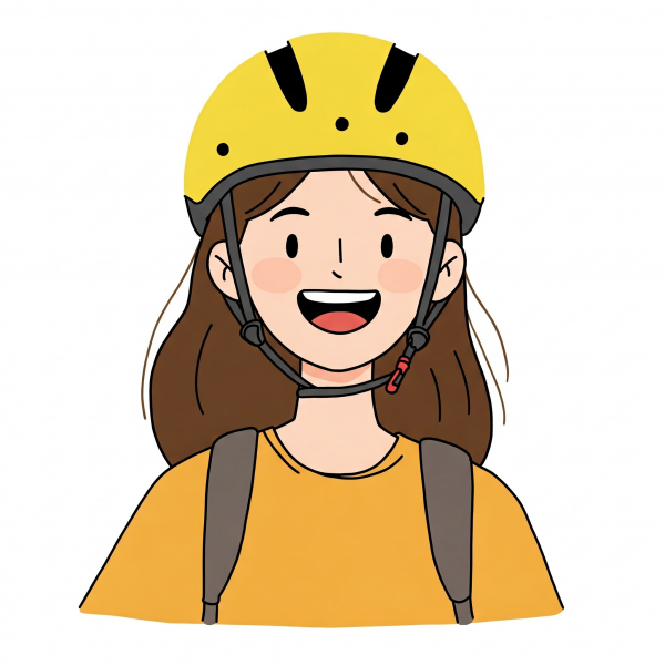 ヘルメット着用イラスト