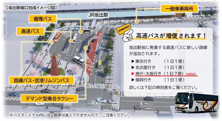 坂出駅南口完成イメージ図