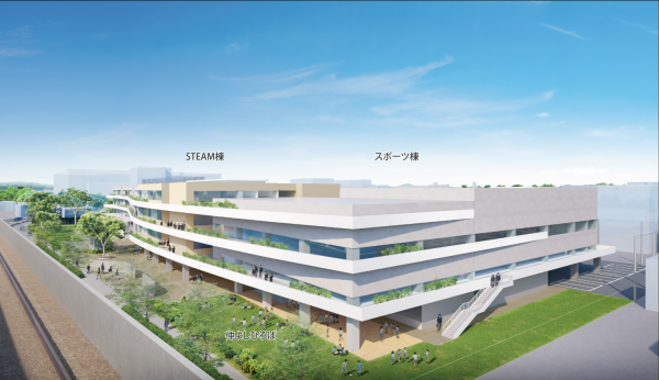 車窓から見える街の「学びのシンボル」