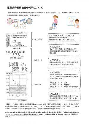 骨密度測定記録用紙