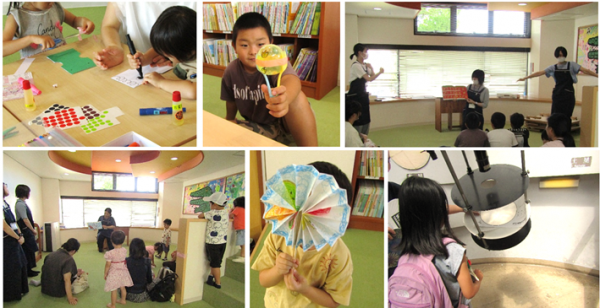 としょかん夏休みイベントの様子
