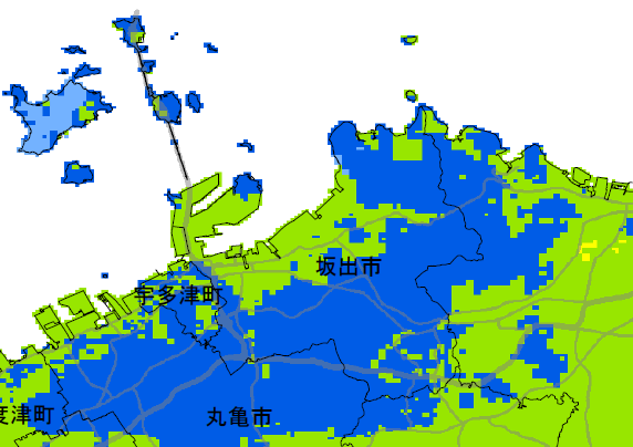 南海トラフ地震発生頻度が高い地震震度分布図