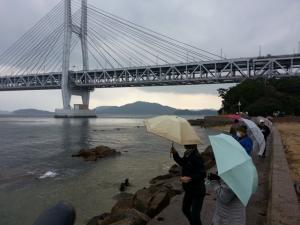 歩渡島入口から見た瀬戸大橋