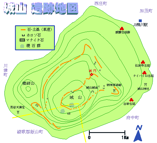 城山　遺跡地図