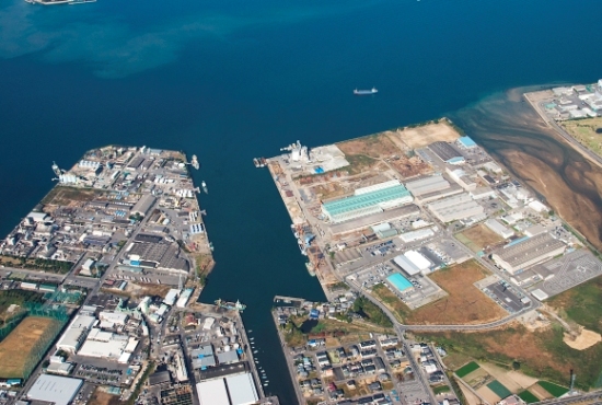 東運河地区航空写真