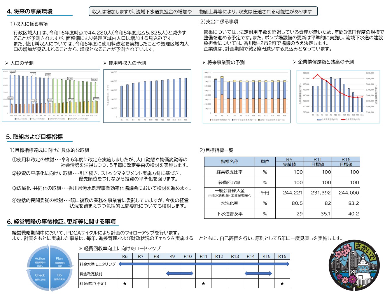 坂出市下水道事業経営戦略概要版2
